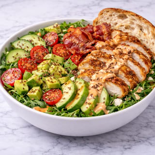 Protein Crunch Salad w/ sourdough bread